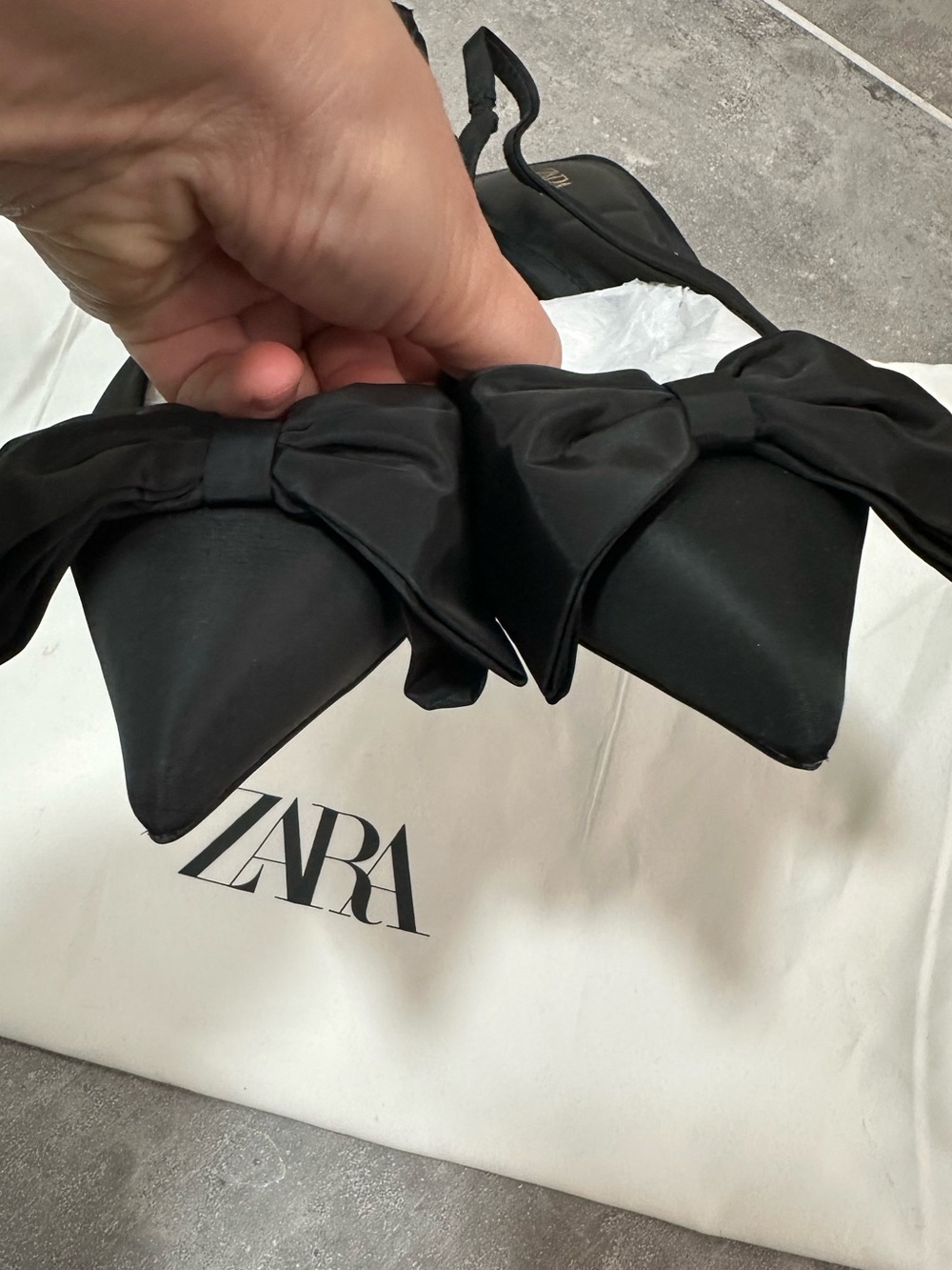 ZARA SLINGBACK HEELS WITH BOW - Picture 12 of 15